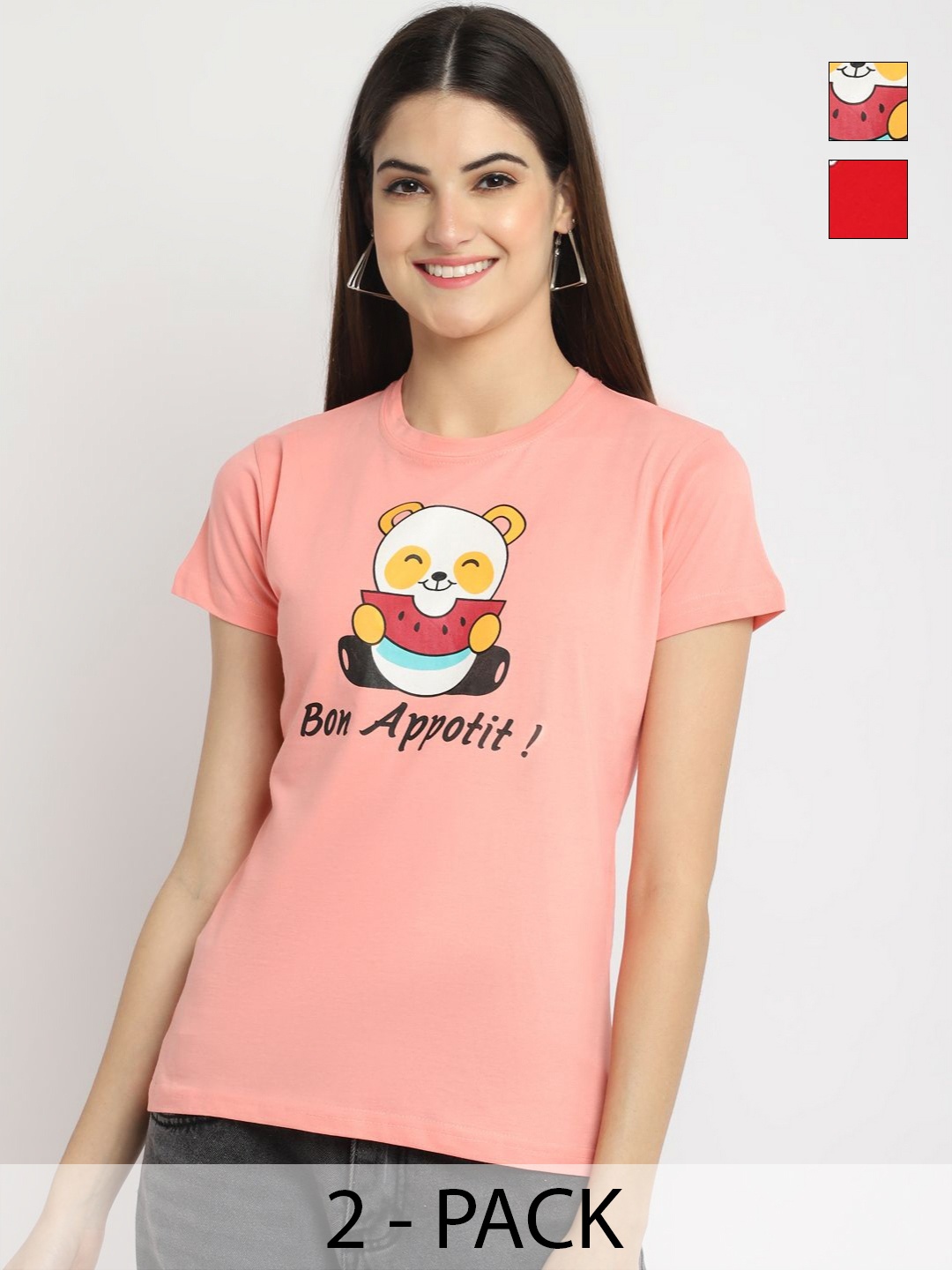

Tromko Women Typography Printed T-shirt, Multi
