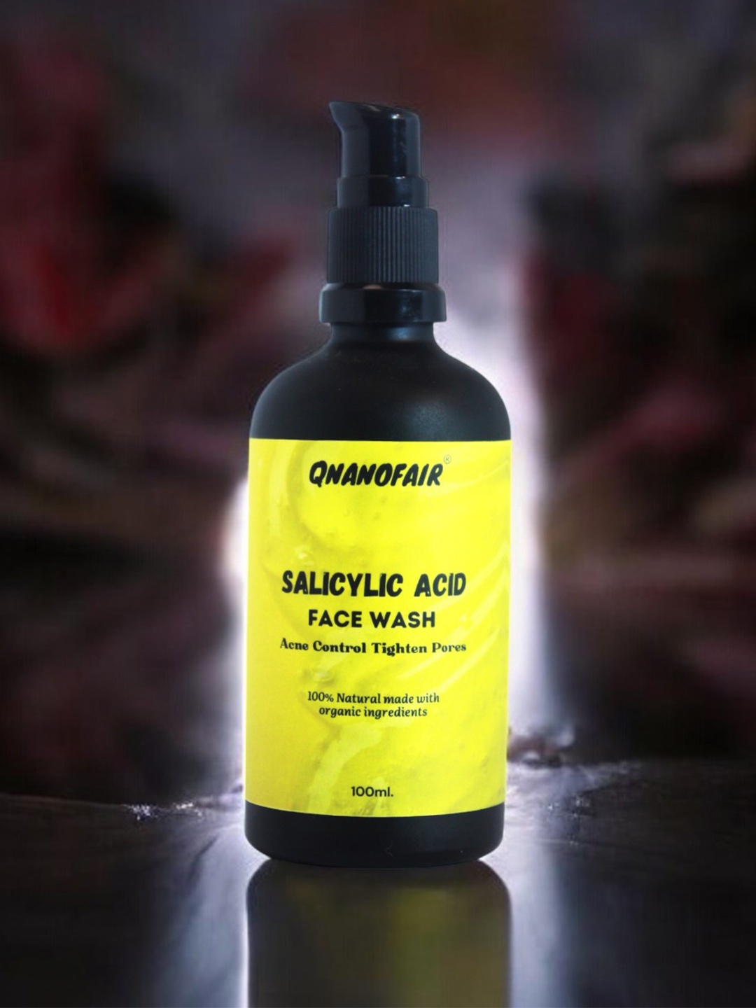 

QNanofair Salicylic & Lactic Acid Face Wash- 100 ml, Black