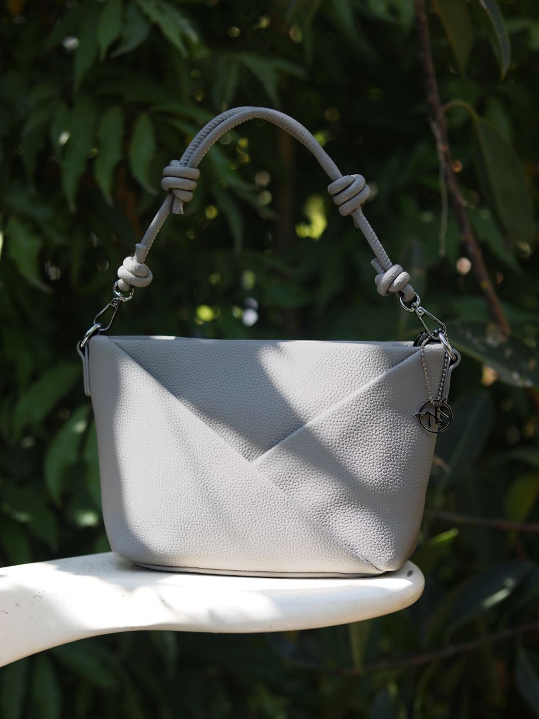 

Monrow PU Shopper Sling Bag, Grey