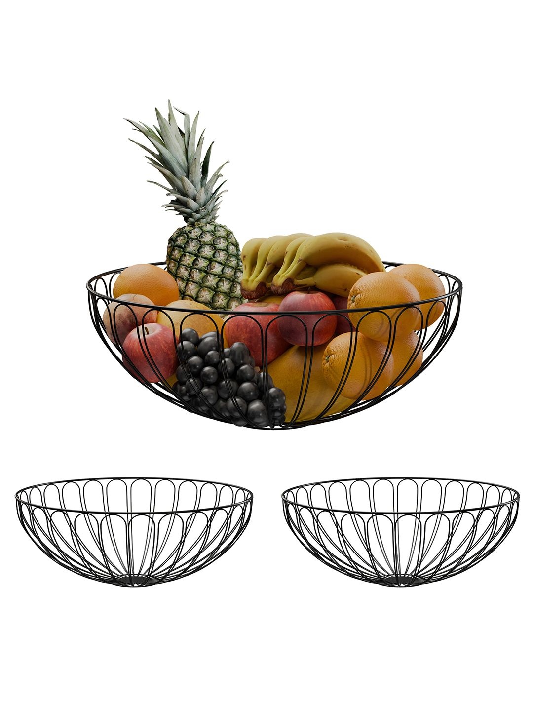 

Kuber Industries Black Fruit and Vegetable Basket