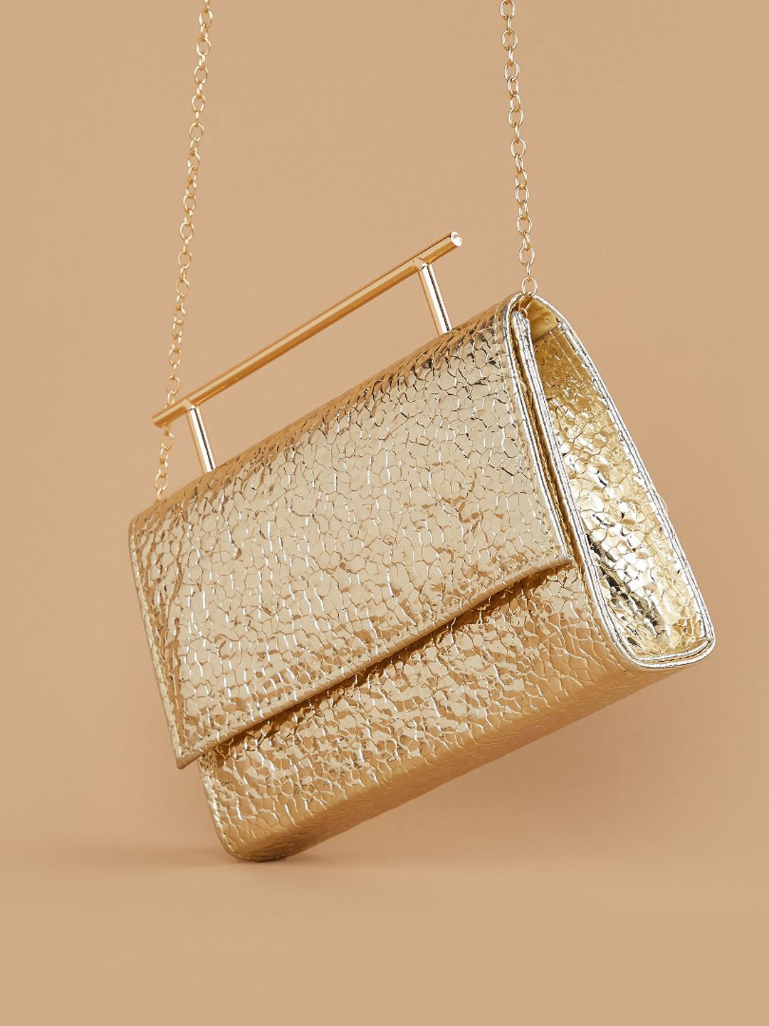 

CODE by Lifestyle Animal PU Structured Handheld Bag, Gold