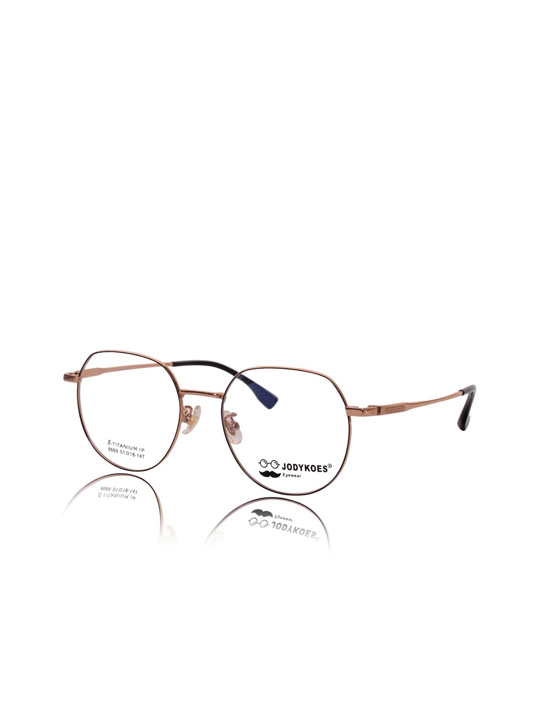 

JODYKOES Unisex Full Rim Round Frames, Gold