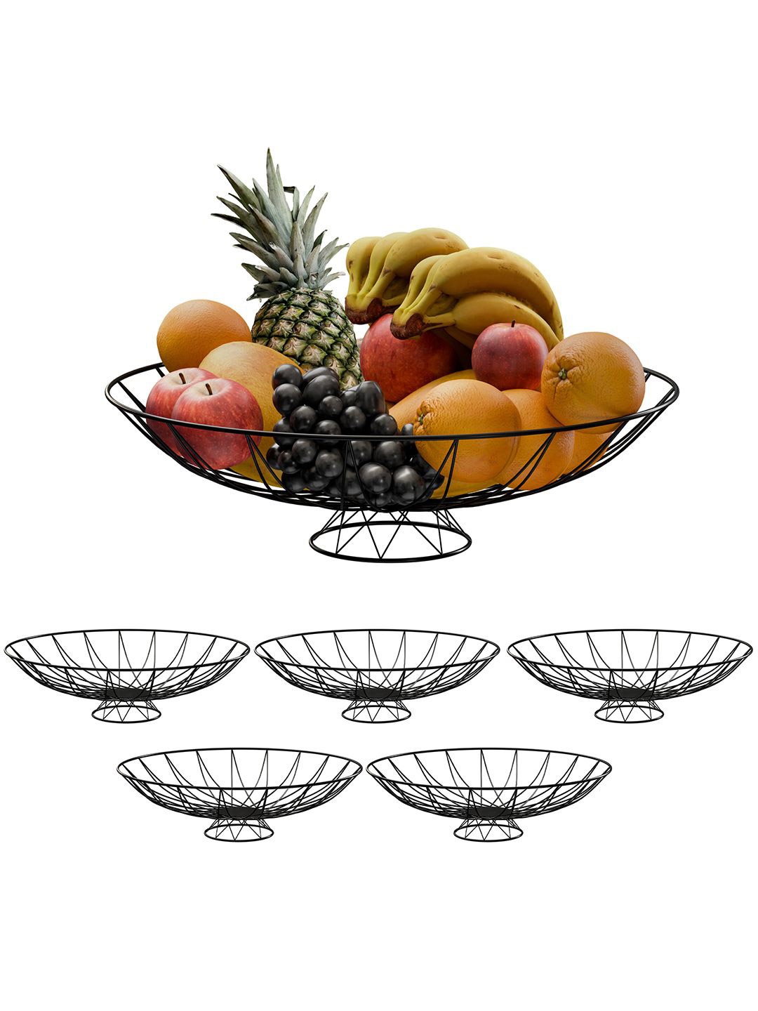 

Kuber Industries Black Fruit and Vegetable Basket