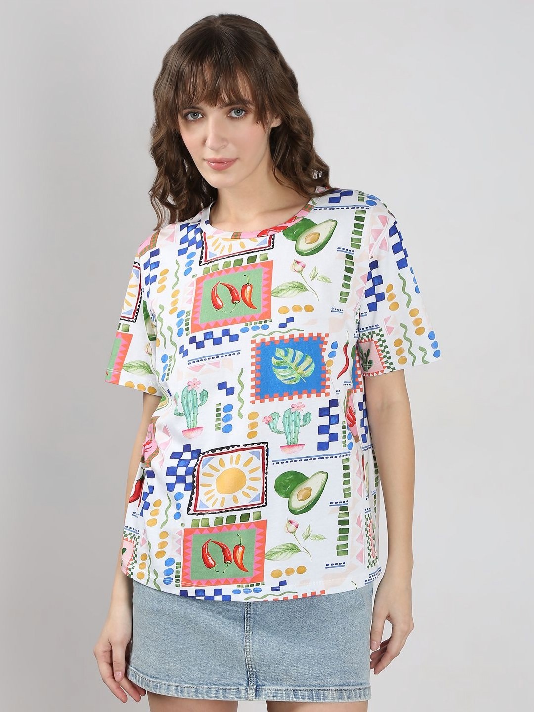 

Vero Moda Women Printed T-shirt, White