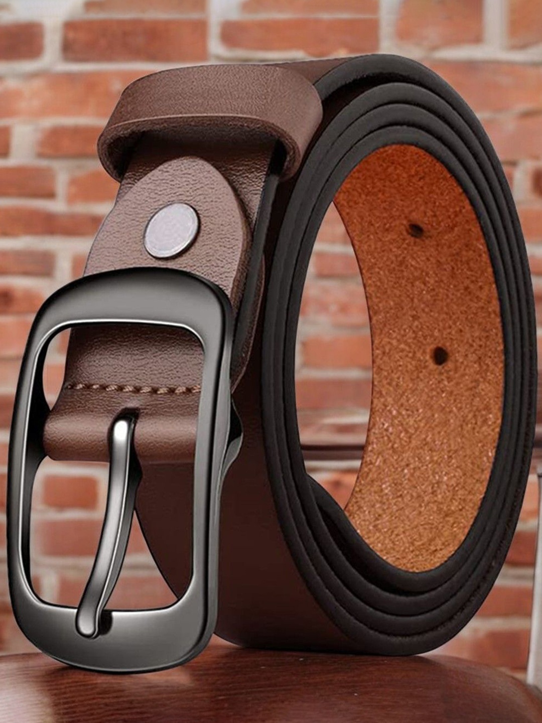 

The Roadster Lifestyle Co. Men Leather Formal Belts, Brown