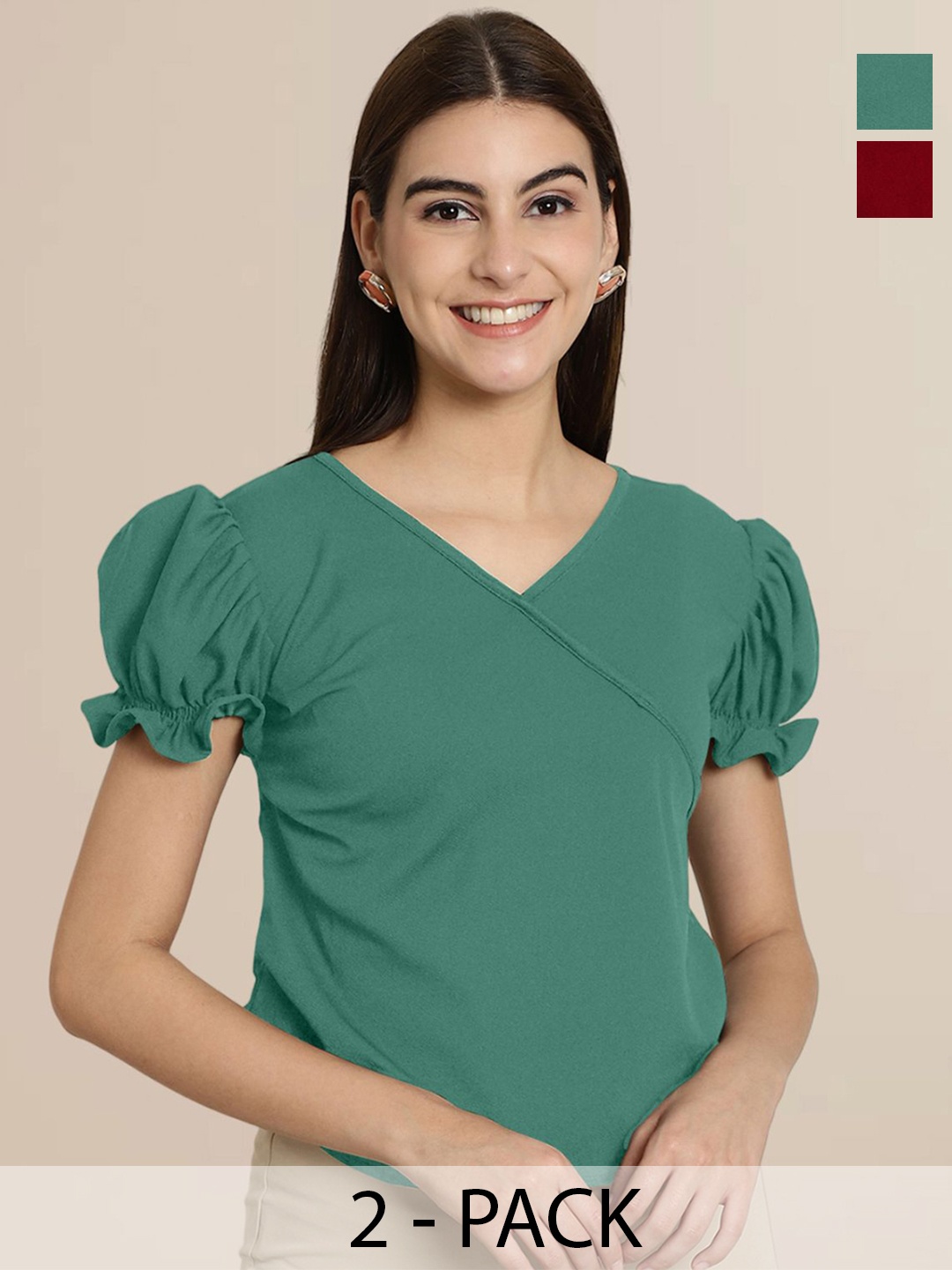 

Tromko Puff Sleeve Top, Multi