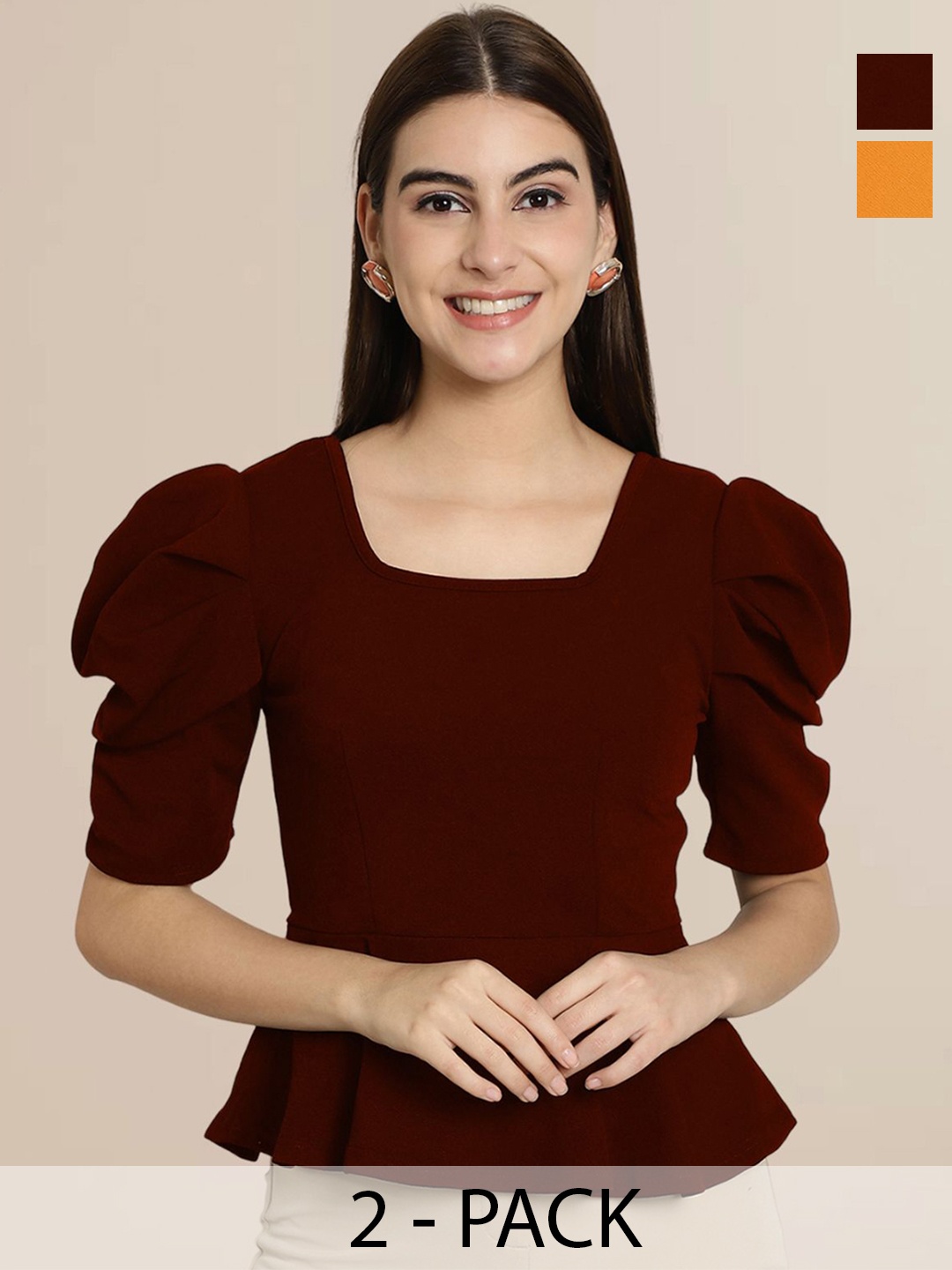 

Tromko Puff Sleeve Top, Multi