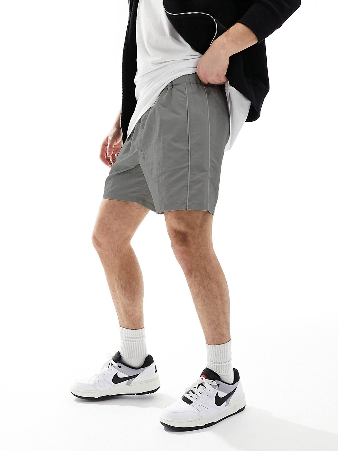 

BAESD Men High-Rise Outdoor Sports Shorts, Grey