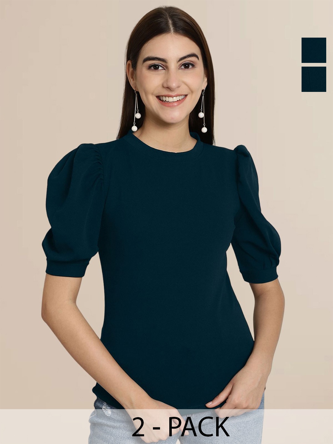 

Tromko Puff Sleeve Top, Multi