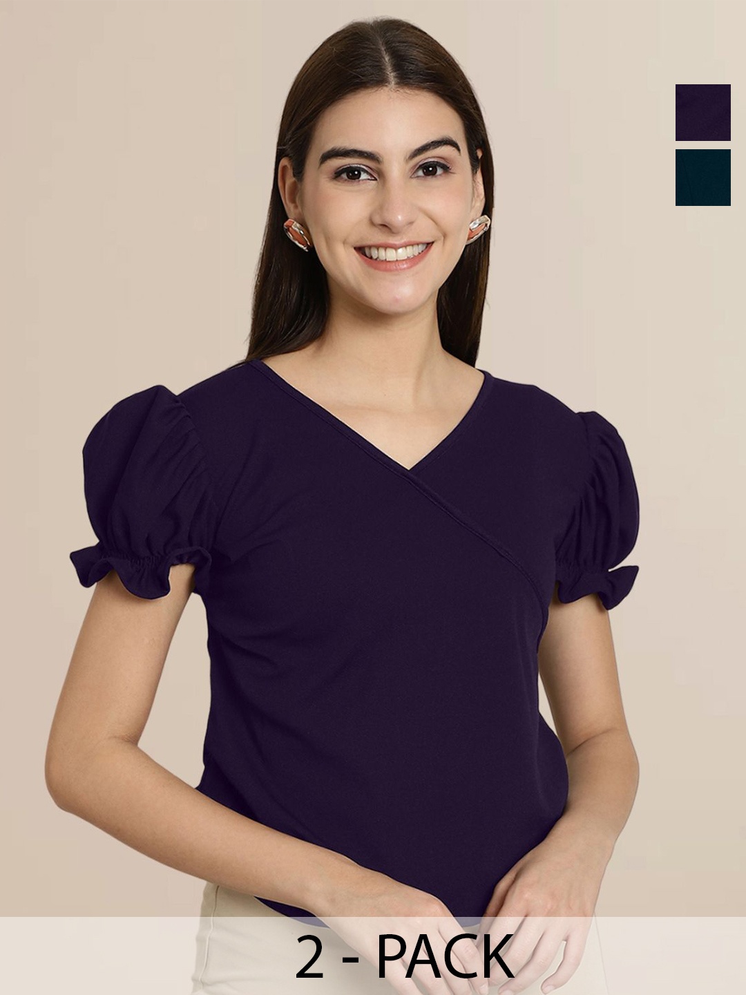 

Tromko Puff Sleeve Top, Multi