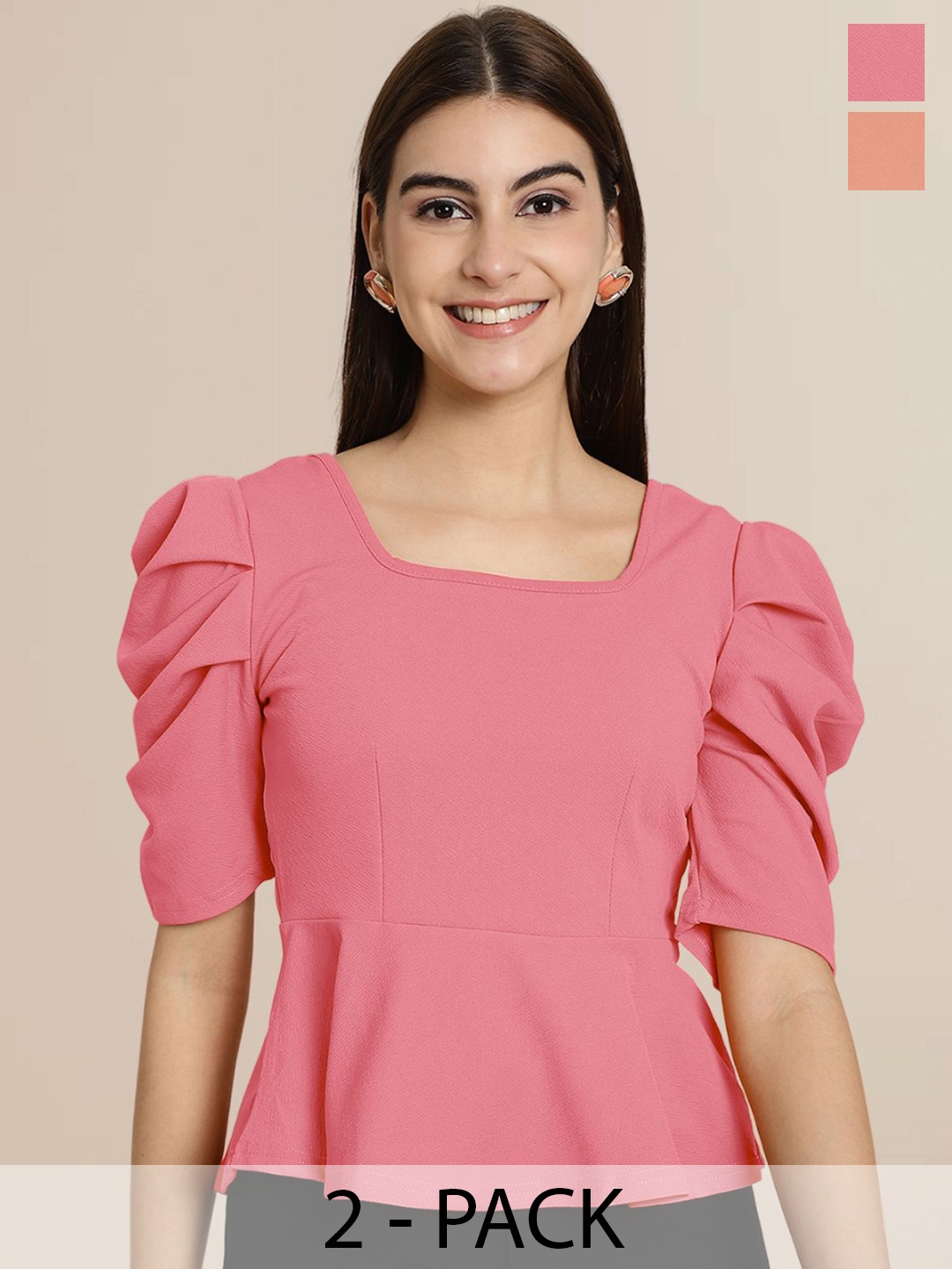 

Tromko Puff Sleeve Top, Multi
