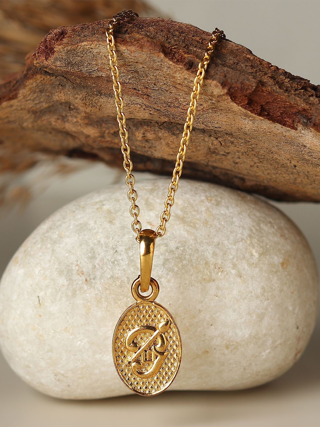 

Metronaut Gold-Plated Oval Pendants