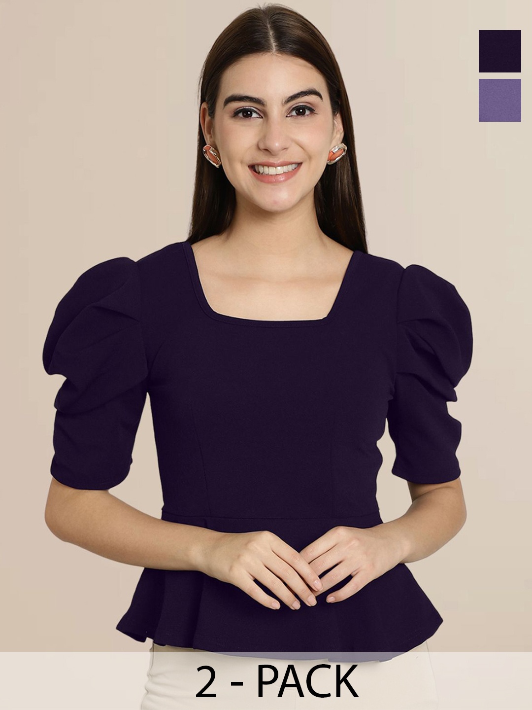 

Tromko Puff Sleeve Top, Multi