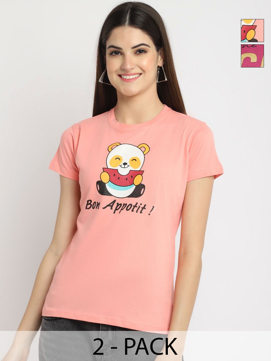 

Tromko Women Typography Printed T-shirt, Multi