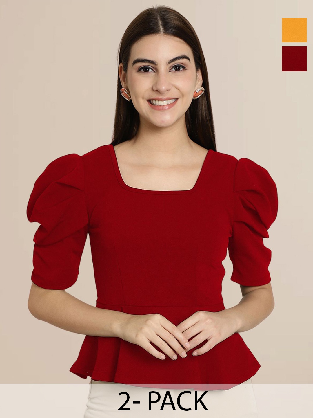 

Tromko Puff Sleeve Top, Multi