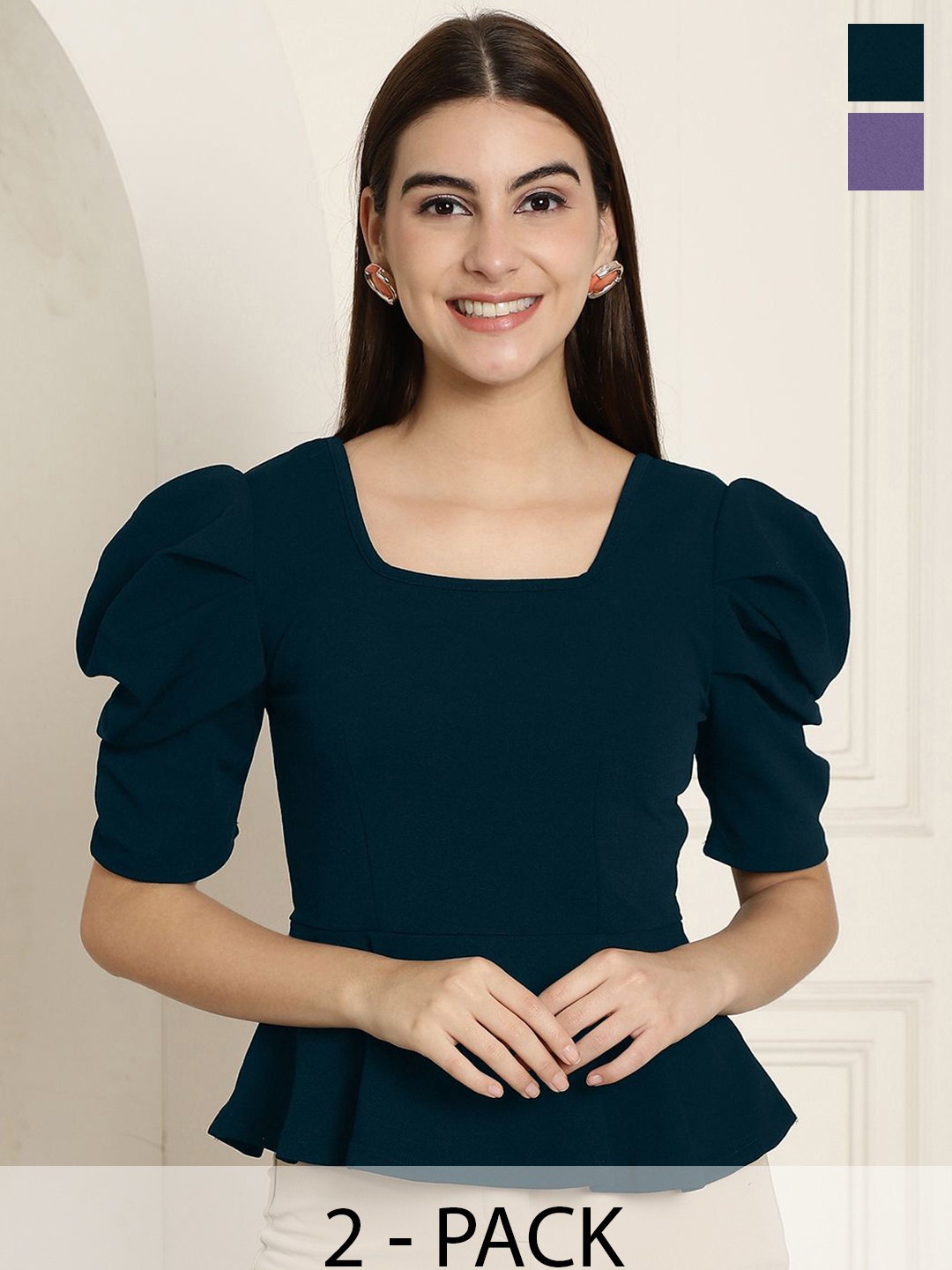 

Tromko Puff Sleeve Top, Multi