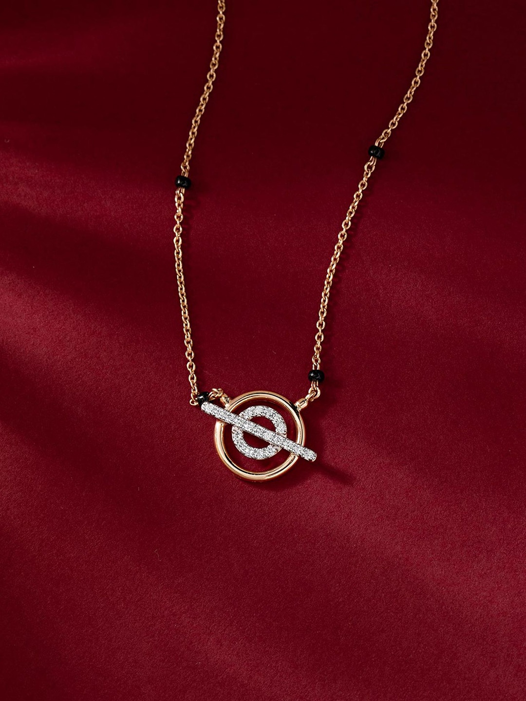 

BELWICK Gold-Plated Artificial Stones Mangalsutra