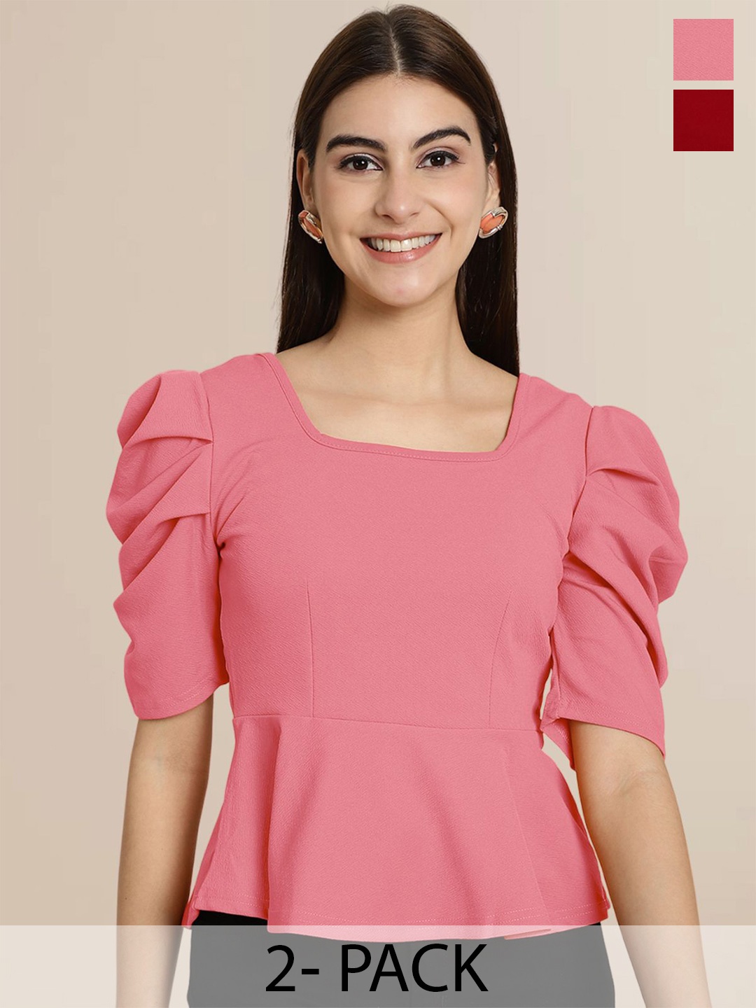 

Tromko Puff Sleeve Top, Multi