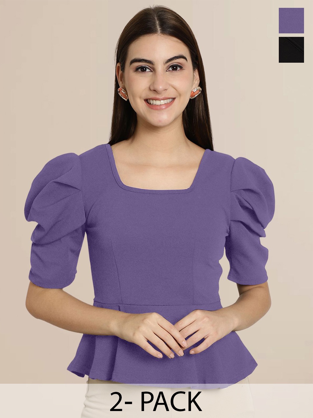 

Tromko Puff Sleeve Top, Multi
