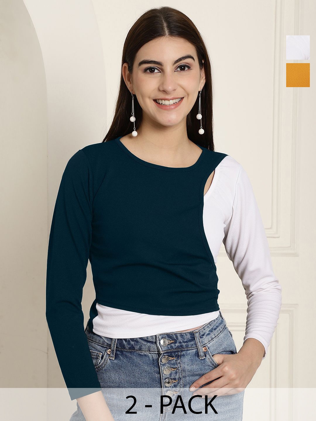

Tromko Women Pack Of 2 Long Sleeves Top, Multi