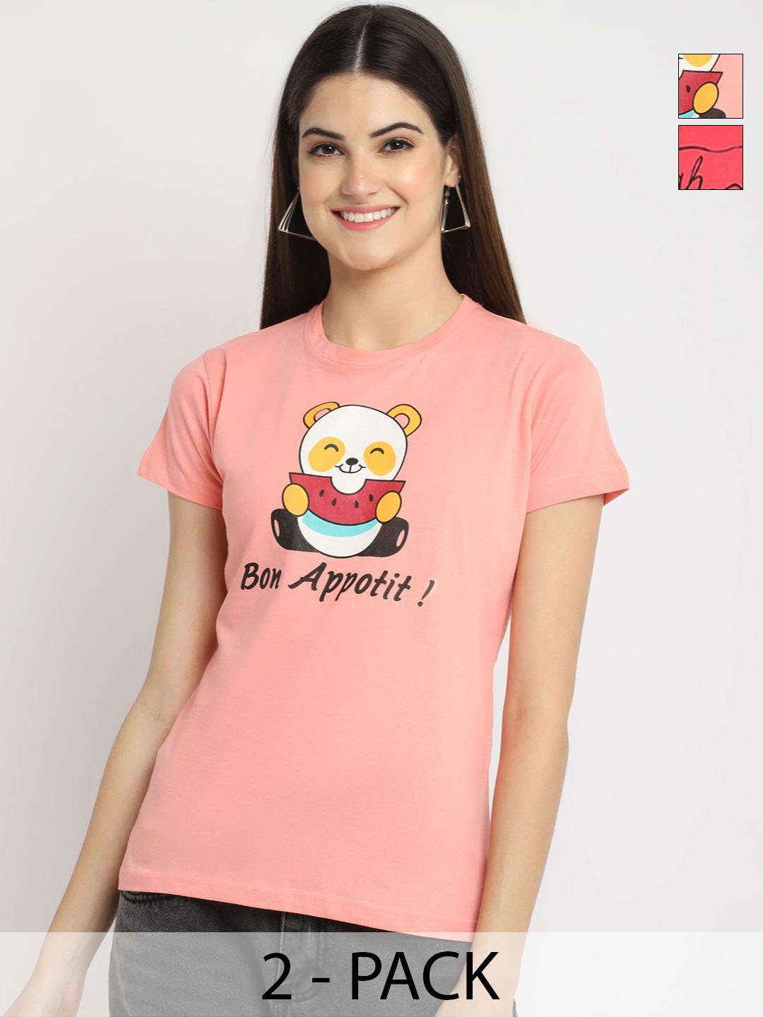 

Tromko Women Typography Printed T-shirt, Multi