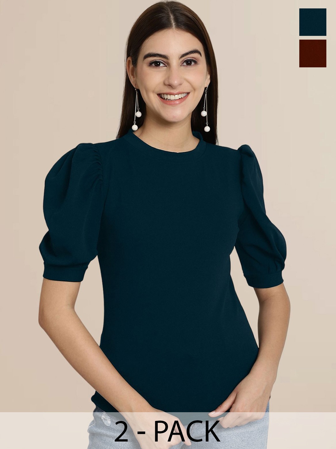 

Tromko Puff Sleeve Top, Multi