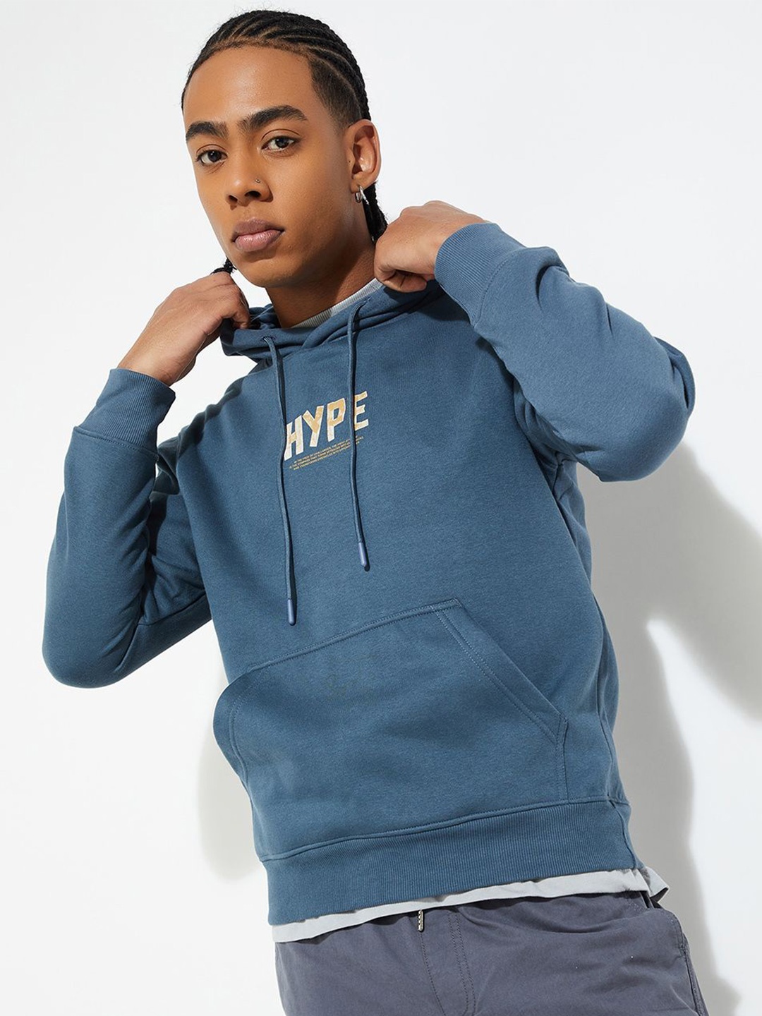 

max Men Printed Sweatshirt, Blue
