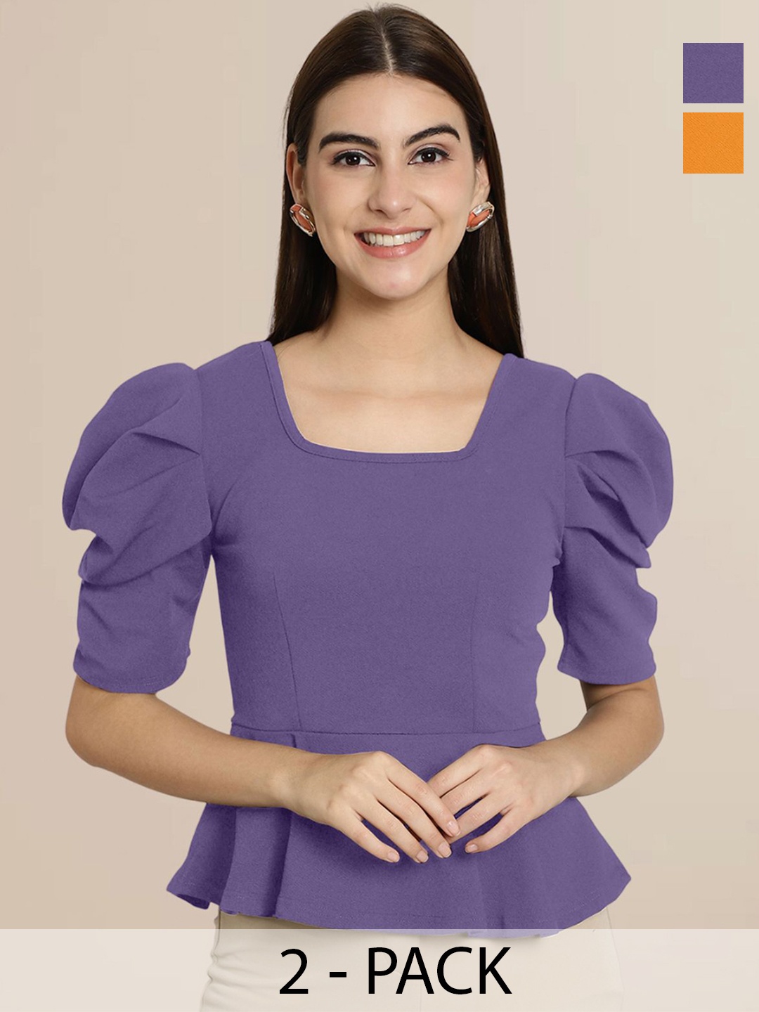 

Tromko Puff Sleeve Top, Multi