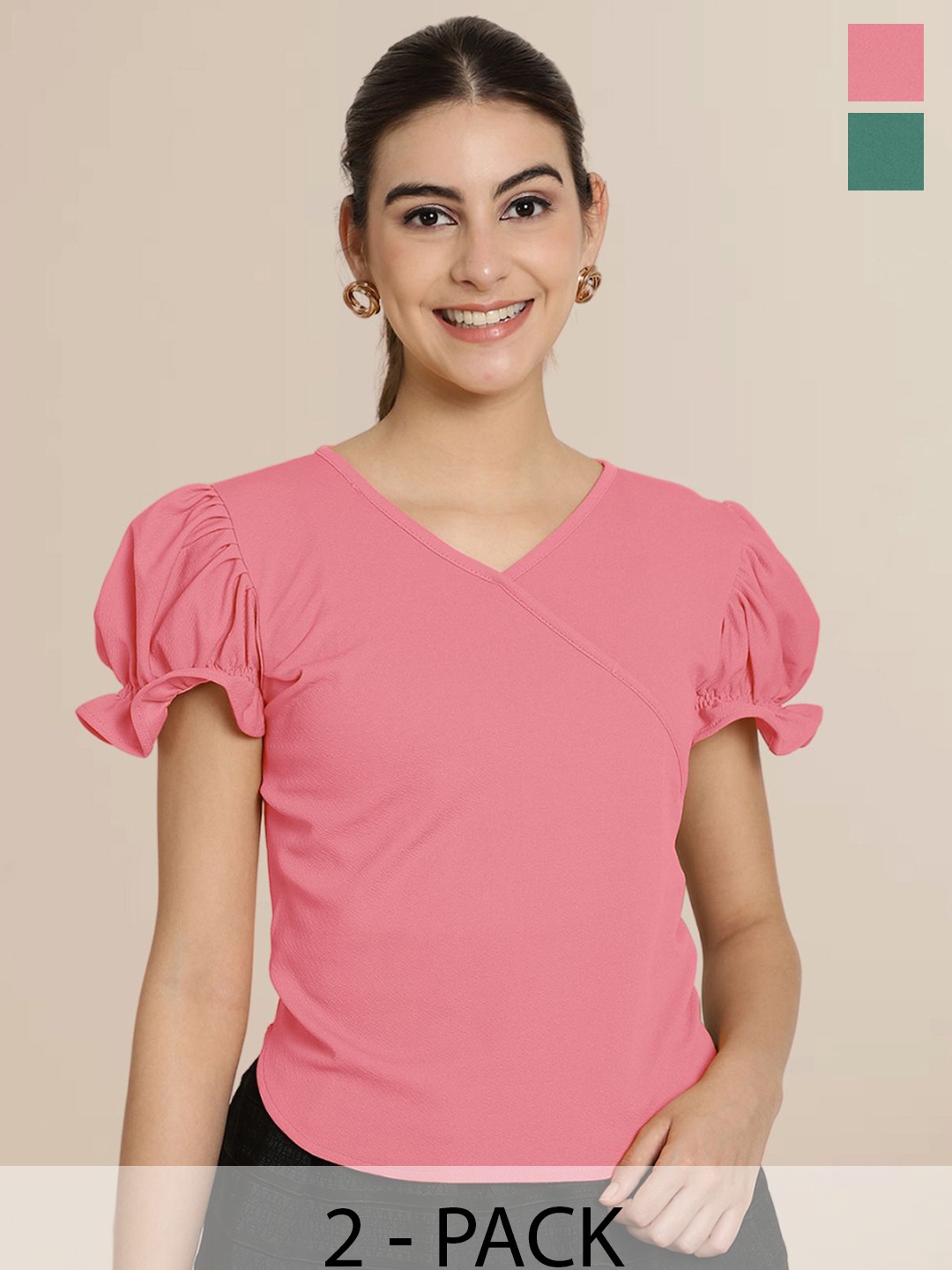 

Tromko Puff Sleeve Top, Multi
