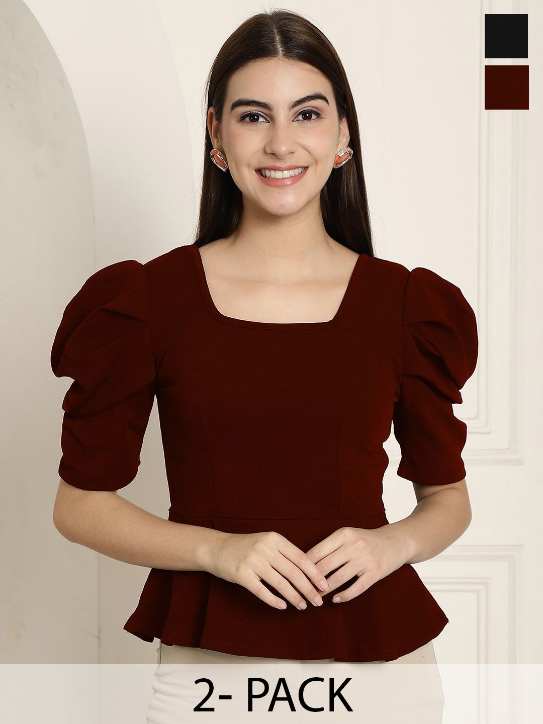 

Tromko Puff Sleeve Top, Multi