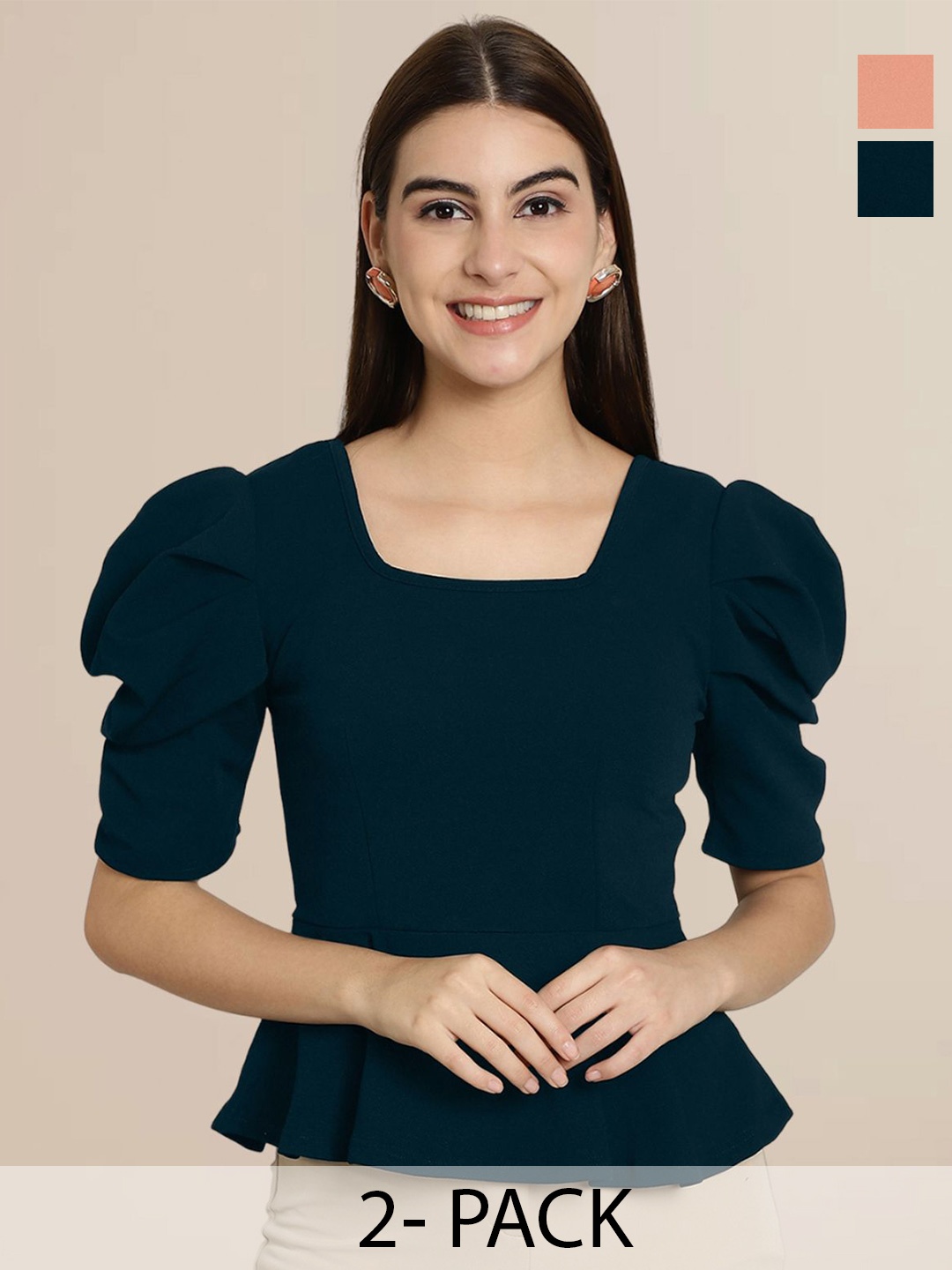 

Tromko Puff Sleeve Top, Multi