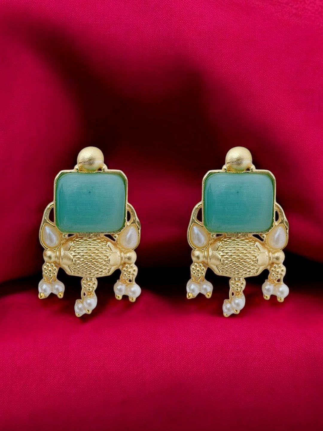

TISHUL JEWELS Classic Drop Earrings, Teal