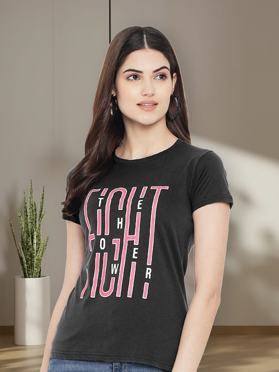 

Tromko Women Typography 3 Printed Applique T-shirt, Multi