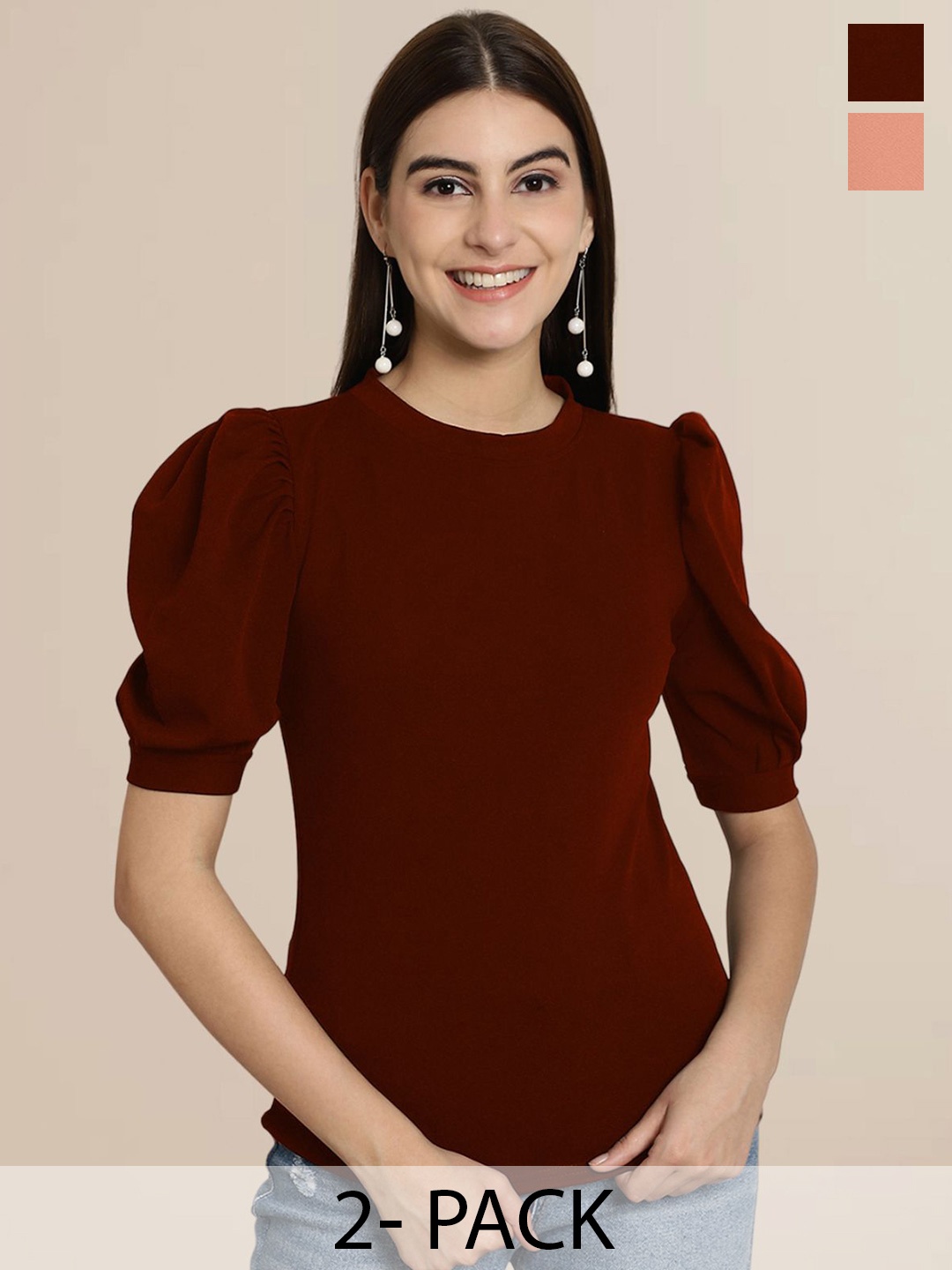 

Tromko Puff Sleeve Top, Multi
