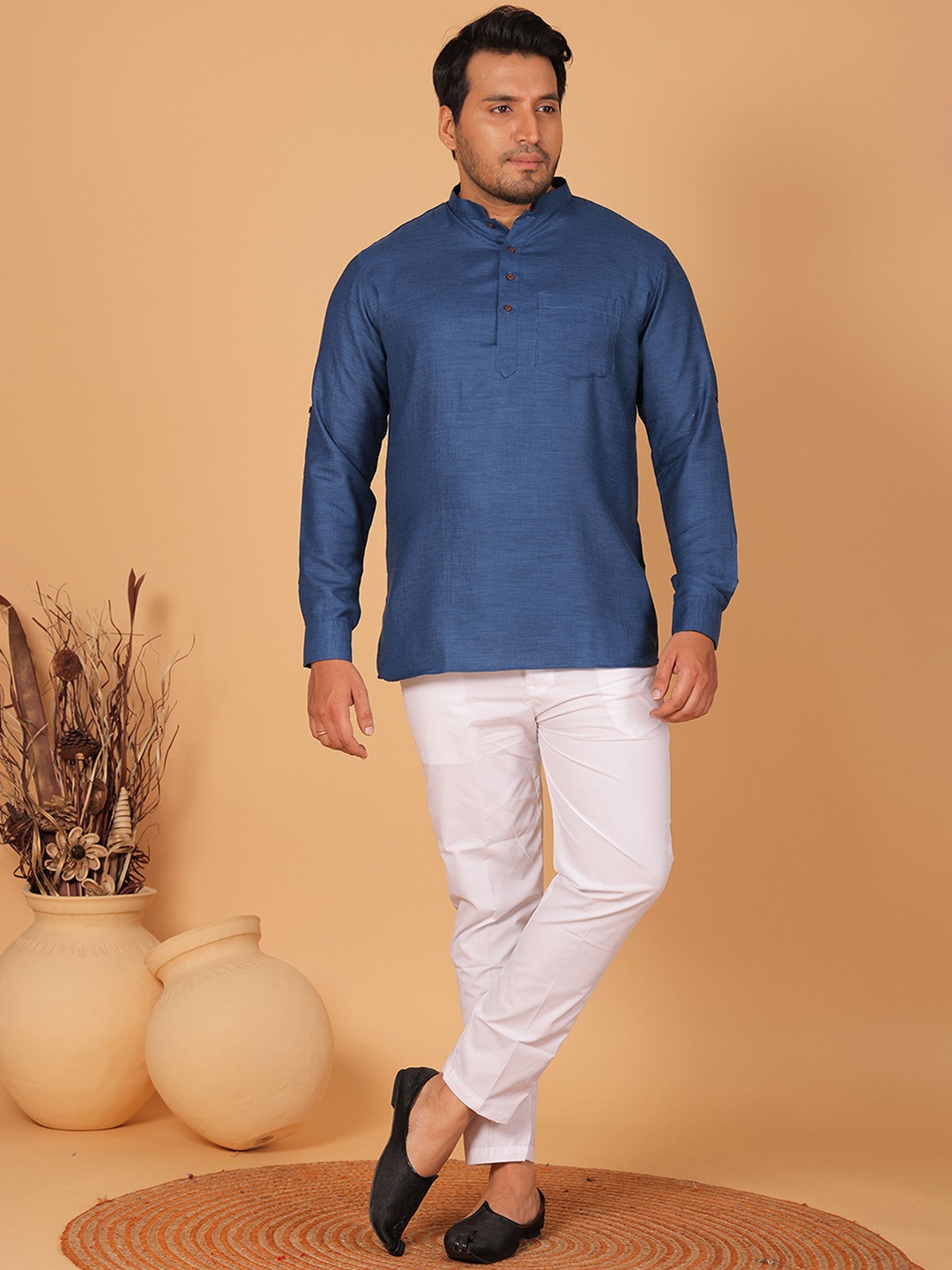 

KHAAS Men Kurta, Navy blue