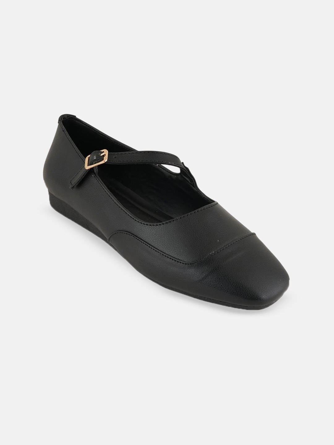 

Chemistry Women Fashion with Buckles Flats, Black