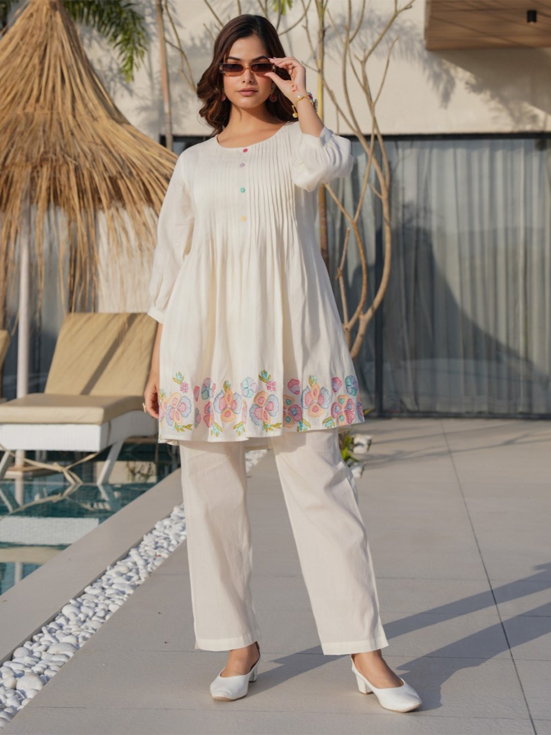 

AUTUMN LANE Women Pure Cotton, White