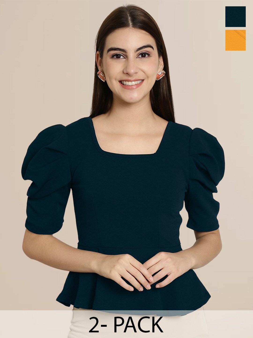 

Tromko Puff Sleeve Top, Multi