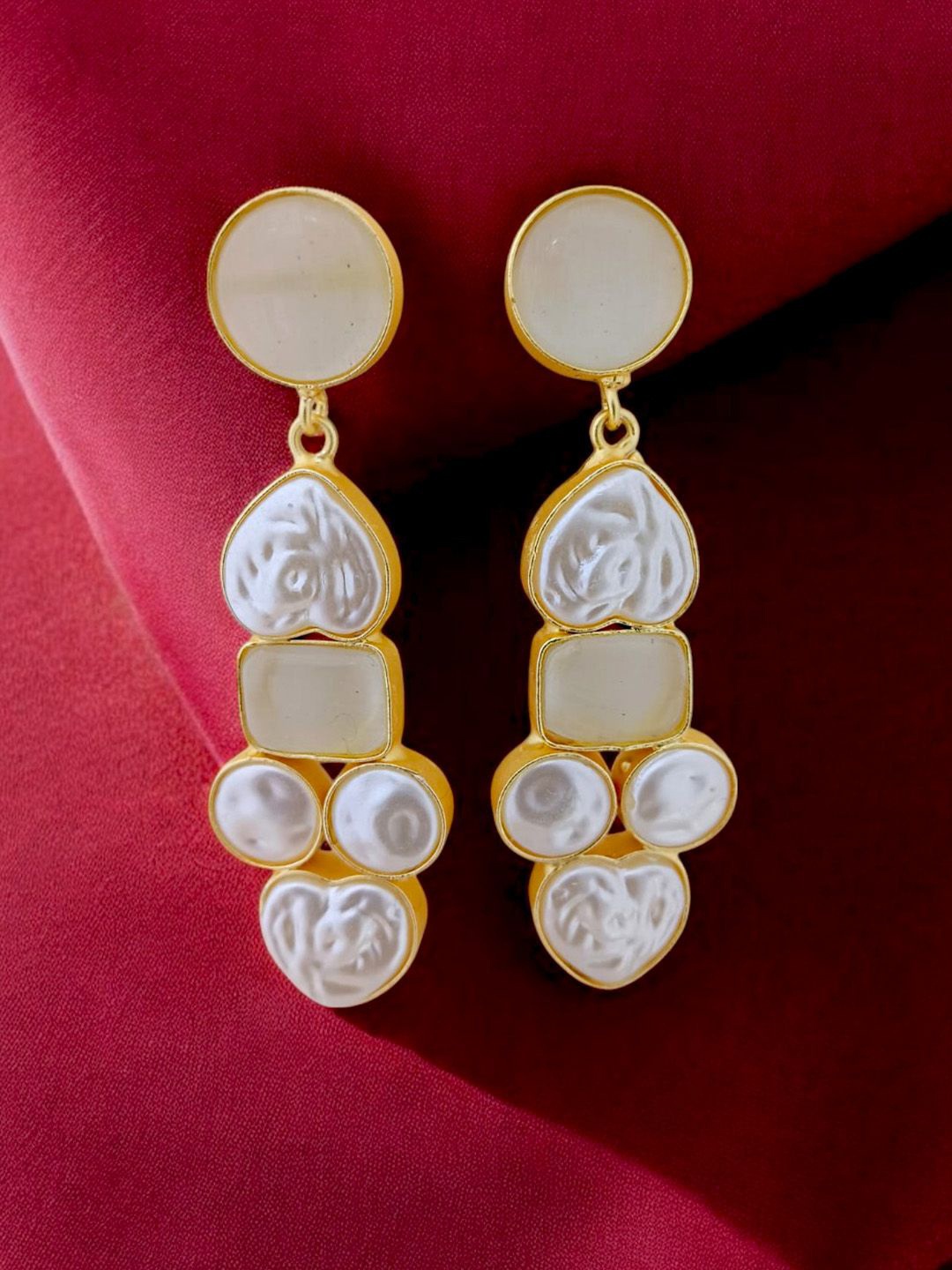 

TISHUL JEWELS Classic Drop Earrings, White