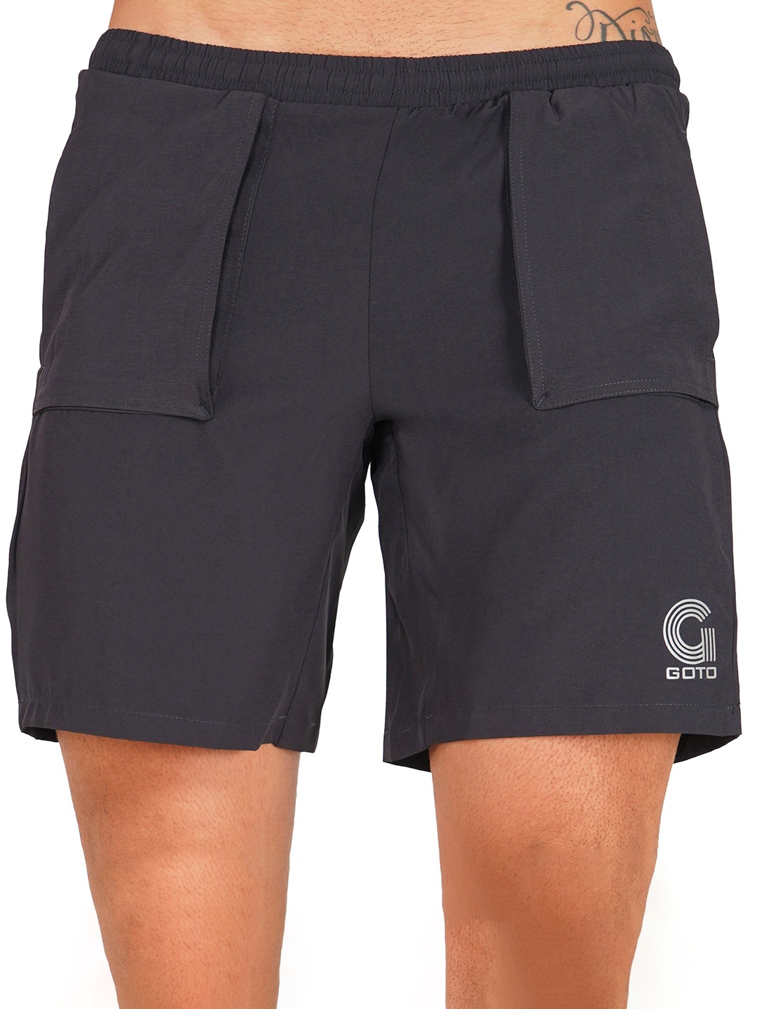 

GOTO Men Training or Gym Sports Shorts, Grey