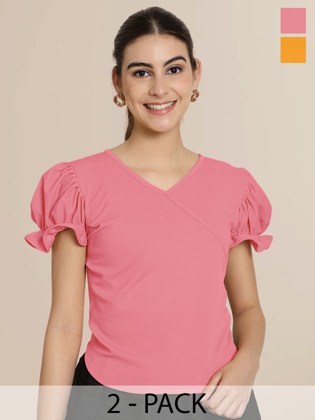 

Tromko Puff Sleeve Top, Multi
