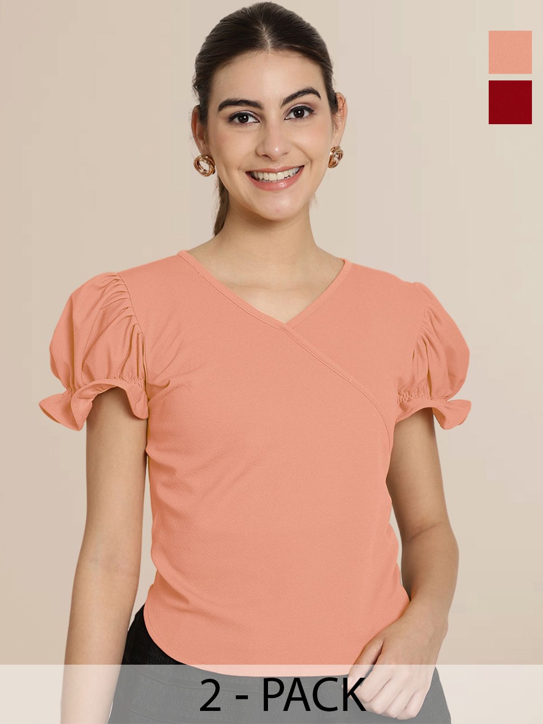 

Tromko Puff Sleeve Top, Multi