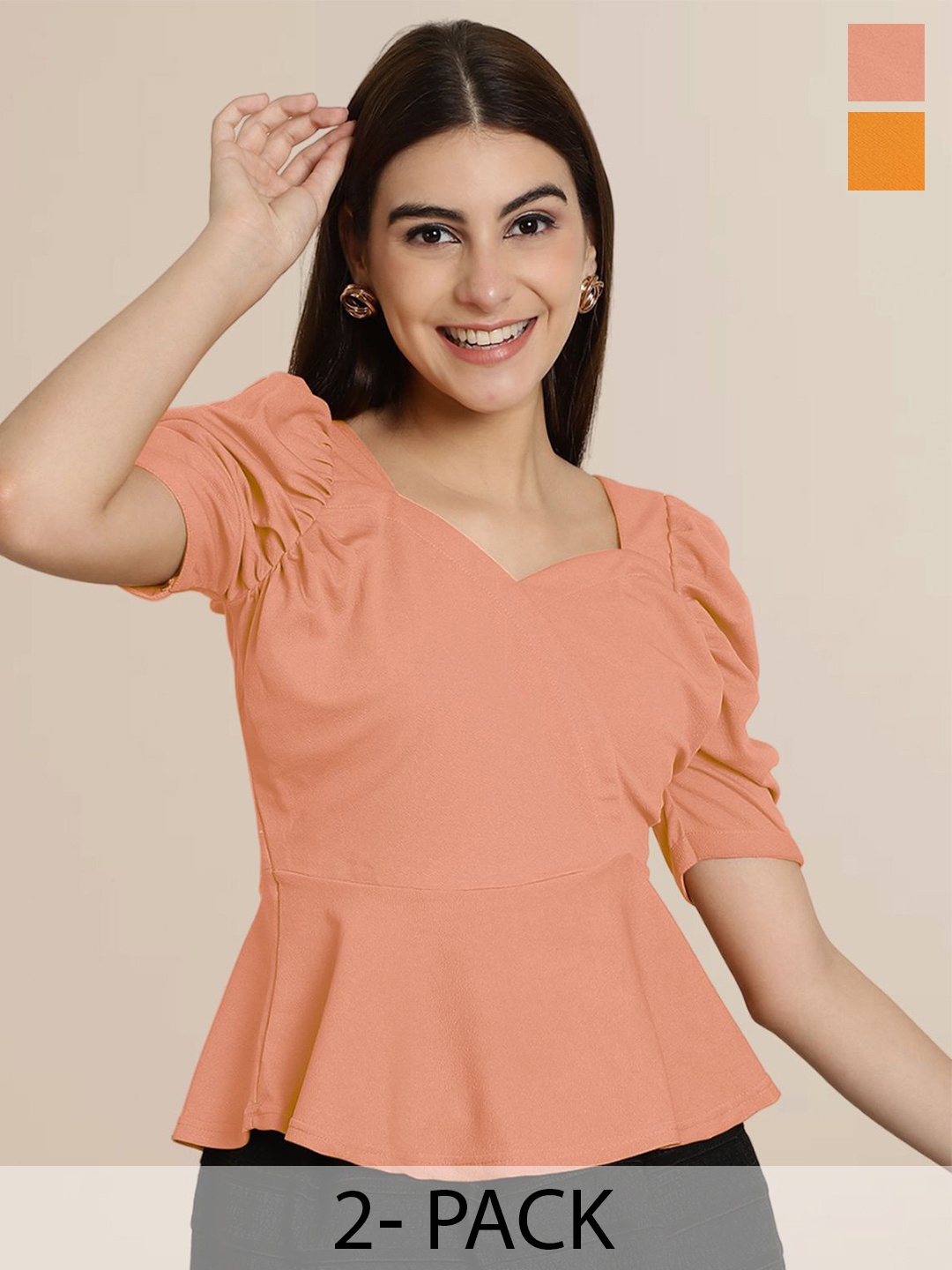 

Tromko Puff Sleeve Top, Multi