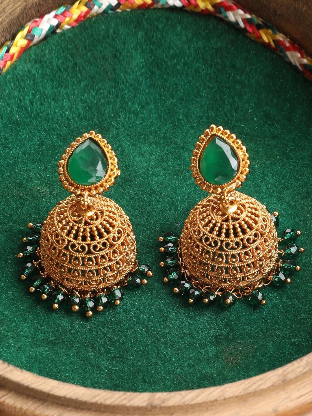 

NILA Contemporary Jhumkas Earrings, Gold