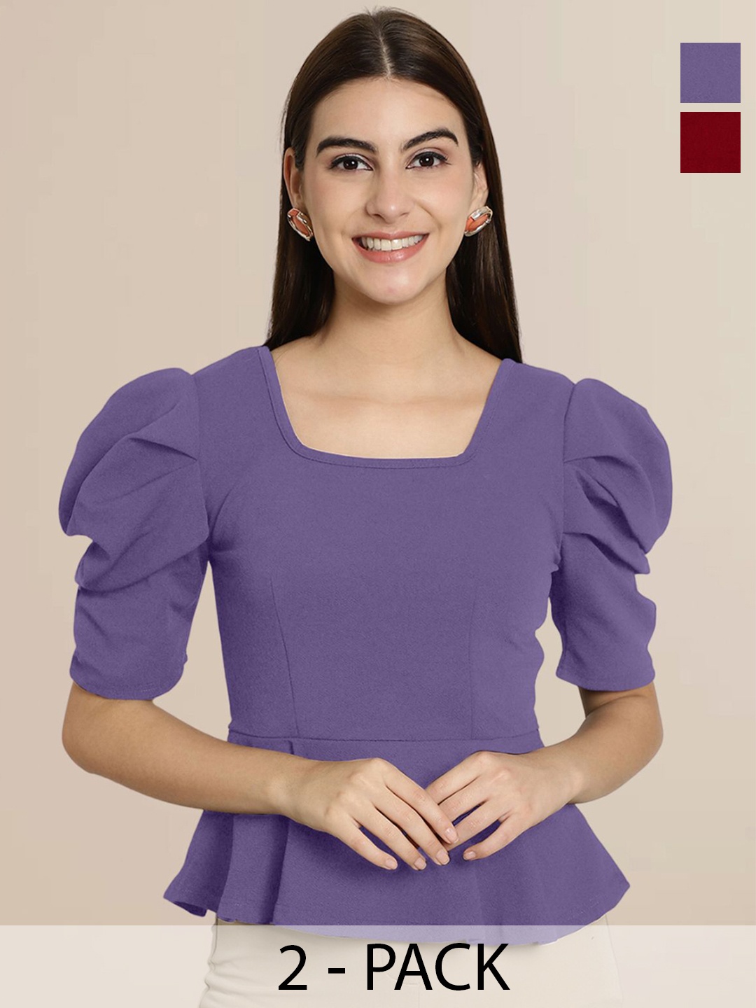 

Tromko Puff Sleeve Top, Multi