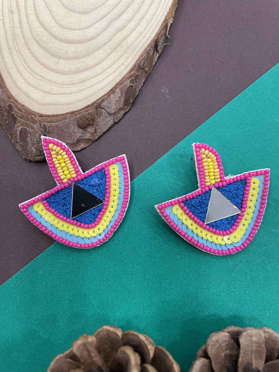 

Digital Dress Room Classic Studs Earrings, Multi