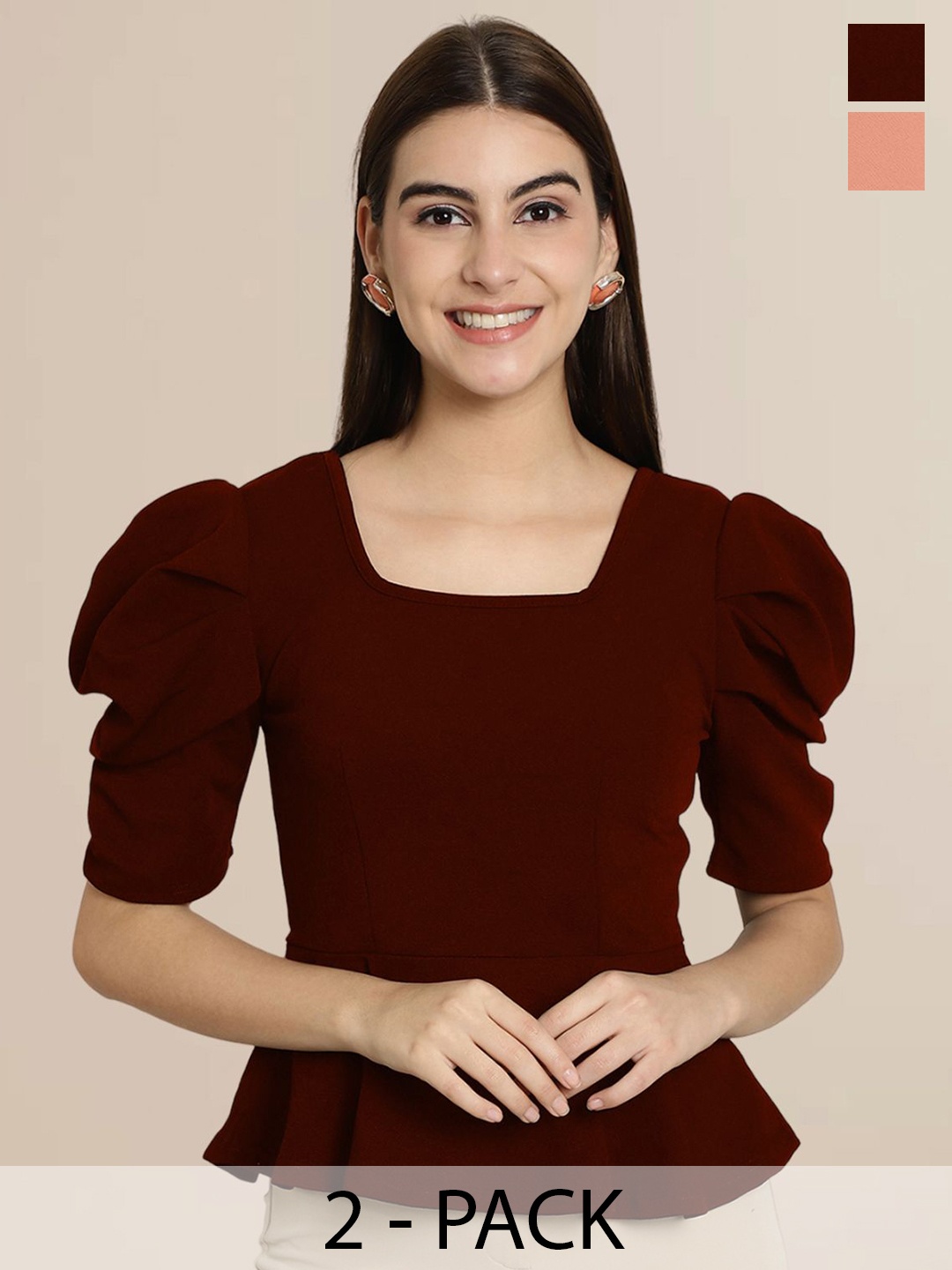 

Tromko Puff Sleeve Top, Multi