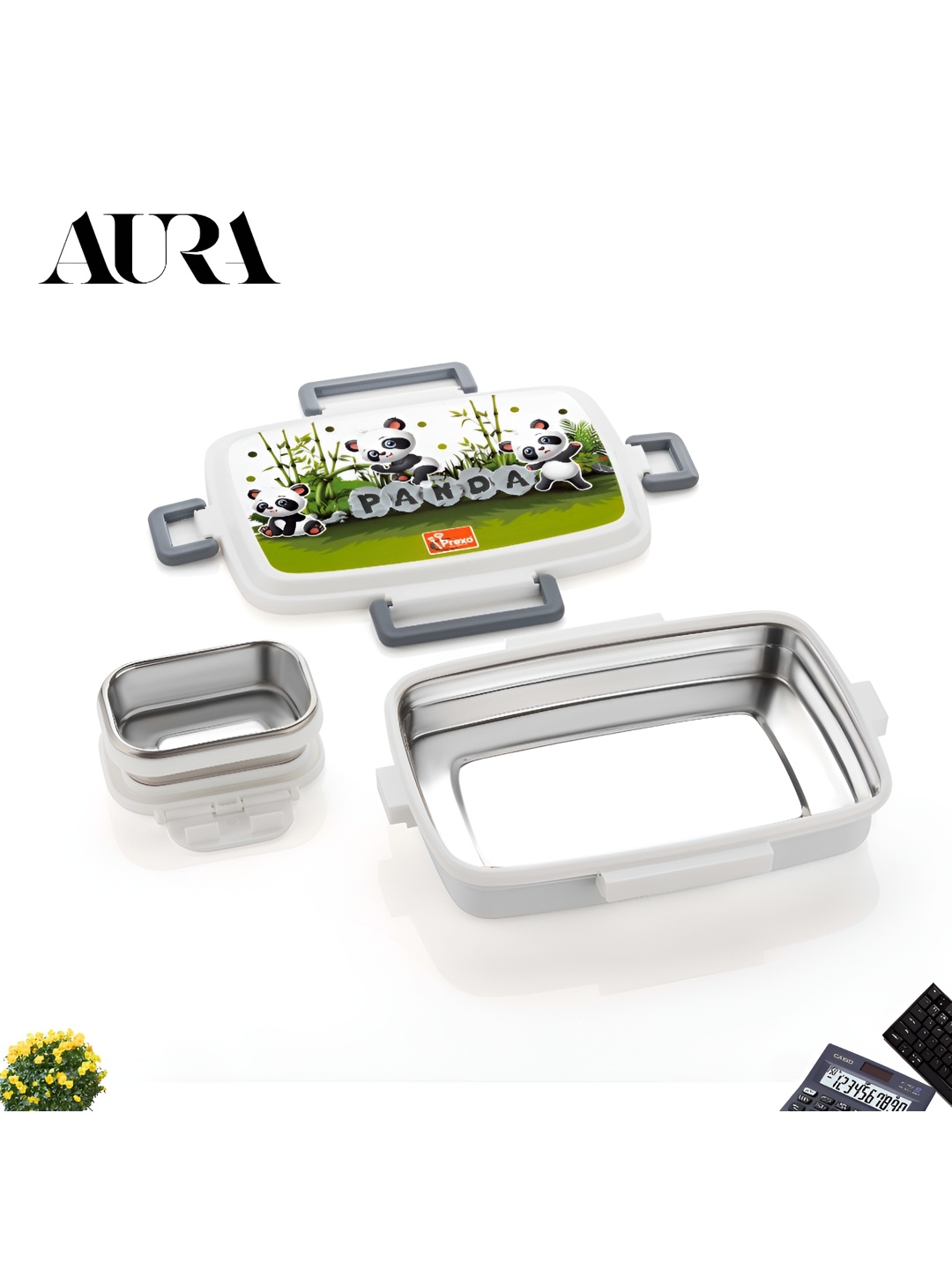 

Aura White 2025 Plastic Dishwasher Safe Lunch Box