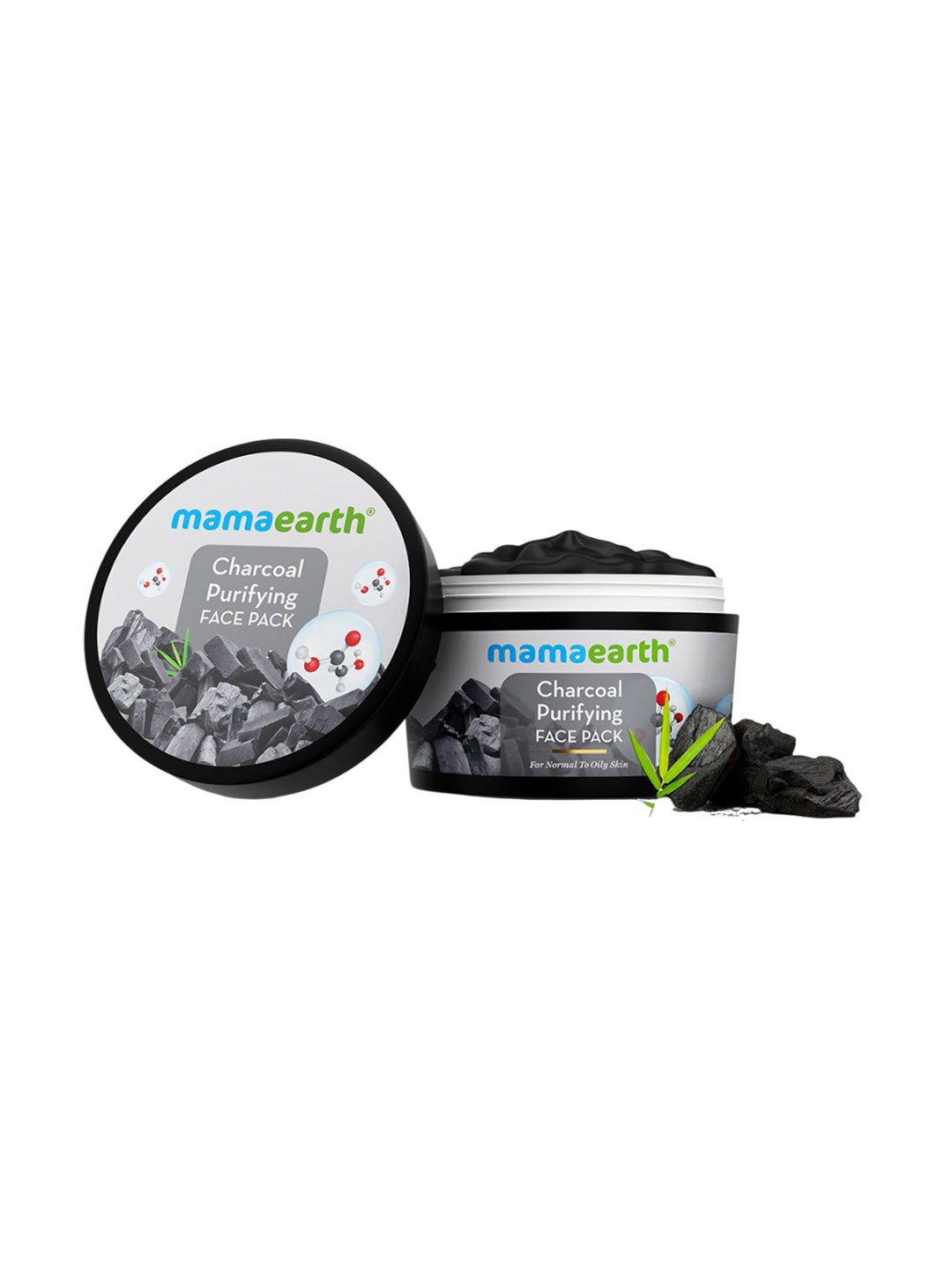 

Mamaearth Charcoal Purifying Face Pack With Glycolic Acid - 200 g, Grey