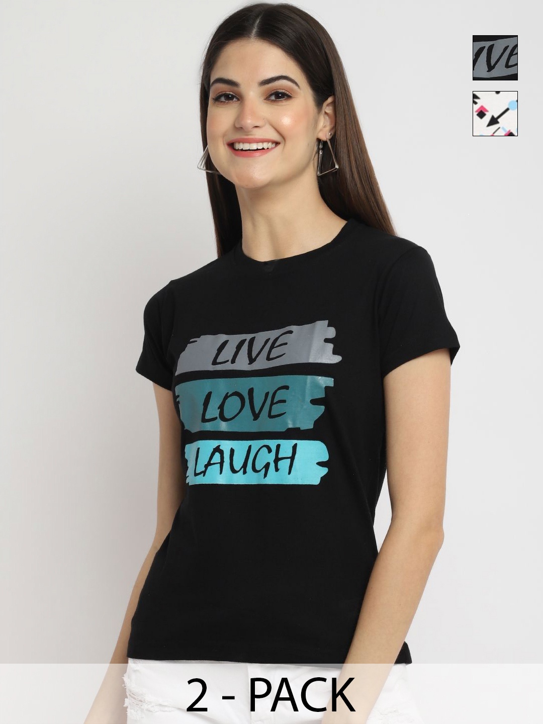 

Tromko Women Typography Printed T-shirt, Multi